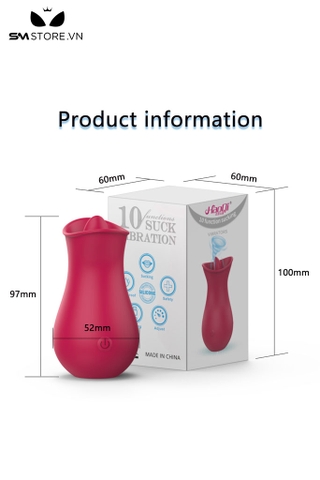 SMT2784 - Lưỡi rung tình yêu ngụy trang nụ hoa sạc điện dài 97mm