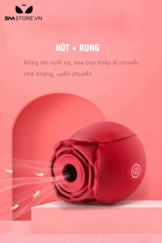 SMT1034 - Máy rung hút hoa hồng với 10 chế độ mạnh mẽ dài 62mm