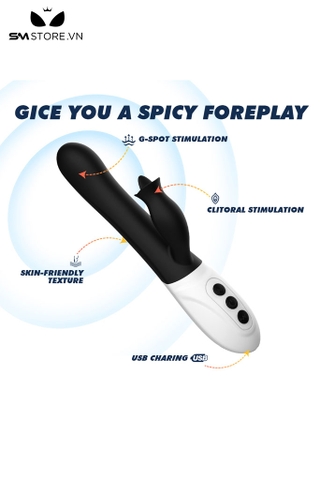 SMT2793 - Máy rung 2 đầu có lưỡi liếm và 23 tần số dài 224mm