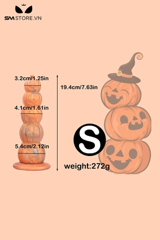 SMT1341 - Dương vật giả silicon ngụy trang quả bí ngô có 5 tầng