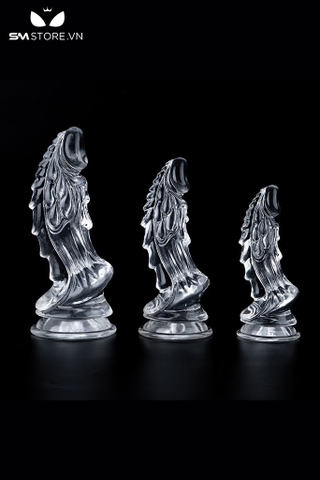 SMT1344 - Dương vật giả rồng silicon trong suốt có 3 kích thước