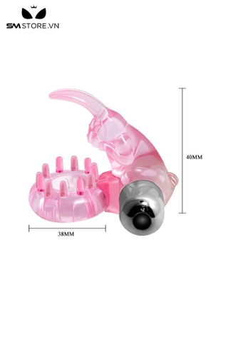 SMT1921 - Vòng đeo dương vật silicon hình con thỏ đường kính 38mm