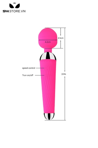 SMT470 - Chày rung silicon massage âm đạo không dây dài 19.8cm