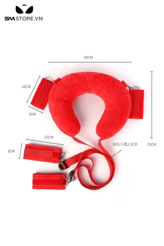 SMT593 - Bộ cố định tư thế trói tay và chân kèm gối kê cổ dài 23cm