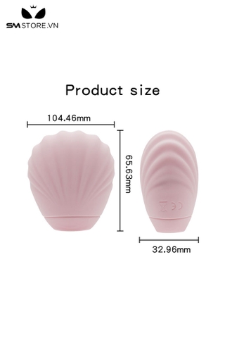 SMT1170 - Hút núm vú silicon hình vỏ sò 7 chế độ rung dùng sạc