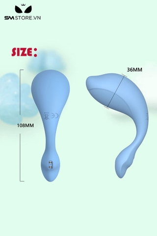 SMT1045 - Trứng rung con cá voi silicon điều khiển không giới hạn