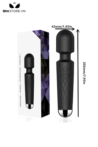 SMT466 - Chày rung mini silicon có 20 chế độ sạc điện dài 20cm