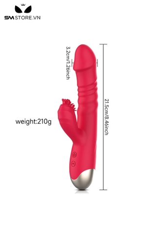 SMT2507 - Máy rung 2 đầu có 10 chế độ rung đầu dương vật sạc điện