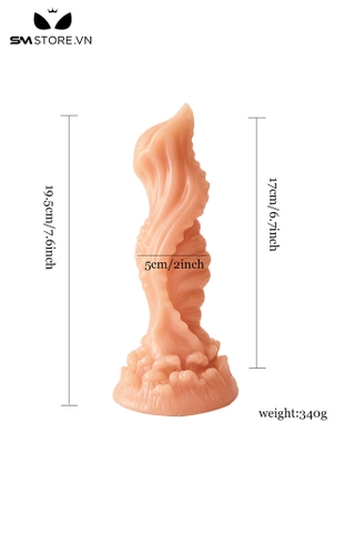 SMT2442 - Phích cắm hậu môn đầu to siêu dày có vân ngang dài 28.5cm