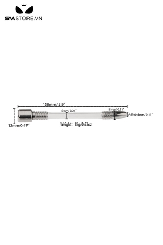 SMT657 - Phụ kiện khóa dương vật ống souding trong suốt có lỗ
