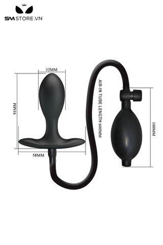 SMT2580 - Anal pump silicon Pretty Love dài 91mm bơm tay