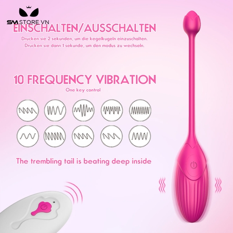 SMT1243 - Trứng rung silicon dài 180mm điều khiển từ xa chống nước