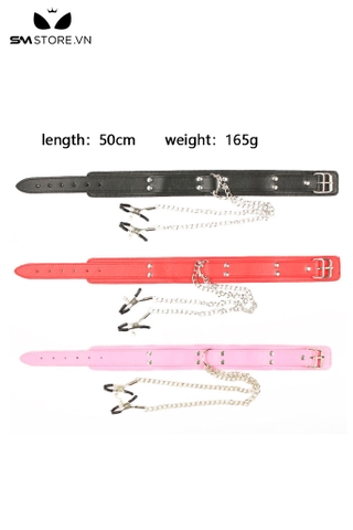 SMT2464 - Xích cổ SM mix kèm với kẹp ti có nấc điều chỉnh