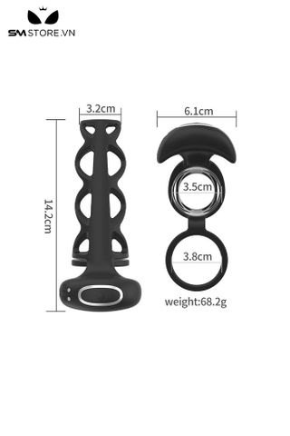SMT2341 - Vòng đeo khóa dương vật điều khiển xa rung 9 chế độ