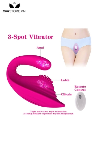 SMT1185 - Quần lót rung silicon điều khiển từ xa có 10 tần số