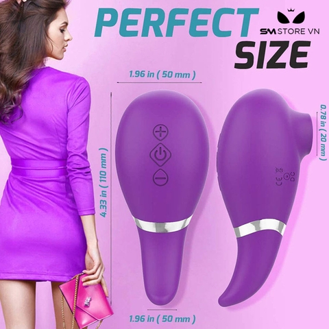 SMT2559 - Máy rung hút hình lưỡi liếm dài 11cm có 7 tần số