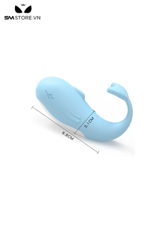 SMT1046 - Trứng rung cá voi silicon điều khiển qua APP có 10 chế độ