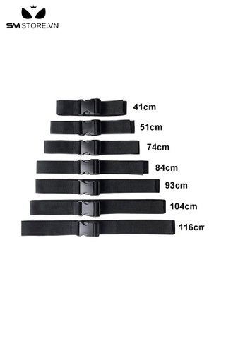 SMT606 - Bộ 7 dây trói quanh người polyester chịu lực tốt màu đen
