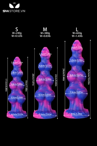 SMT2932 - Dương vật giả khổng lồ nhiều màu sắc có đế hít tường