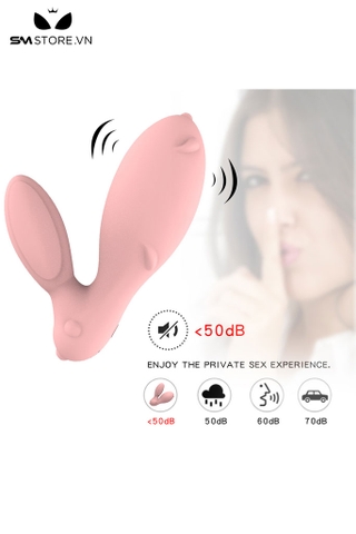 SMT2732 - Trứng rung 2 đầu hình con thỏ điều khiển từ xa dài 112mm