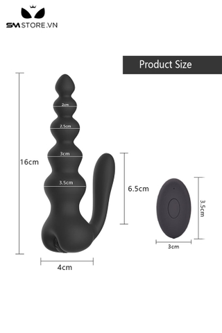 SMT1565 - Đồ chơi hậu môn điều khiển từ xa anal bead có 10 tần số