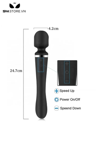 SMT1120 - Chày rung tình yêu silicon với 20 chế độ xoay 360 độ
