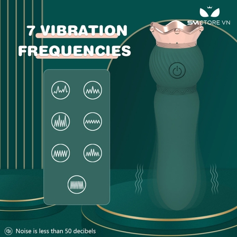 SMT1842 - Trứng rung hình viên đạn gắn vương miện dài 12.6cm