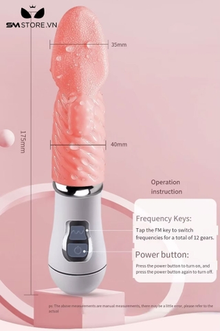 SMT113 - Lưỡi rung mini silicon dài 175mm sạc điện chống nước