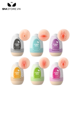 SMT541 - Cốc thủ dâm hình quả trứng với nhiều loại âm đảo giả dài 85mm