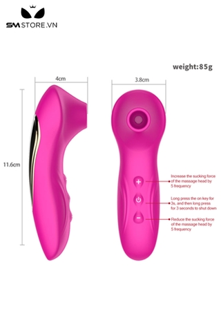 SMT2366 - Máy hút âm đạo silicon có 10 chế độ sạc điện dài 11.6cm