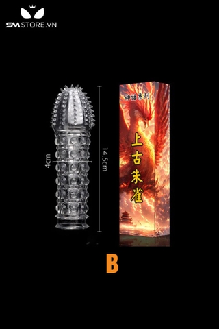 SMT886 - Bao cao su đen đôn dên khúc giữa có bi và có gai nhỏ li ti