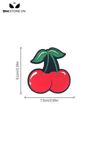 SMP177 - Miếng dán đầu ti thiết kế quả anh đào dài 8.1cm bằng giấy