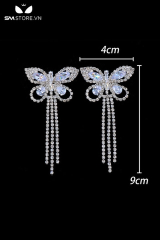 SMP187 - Miếng dán nhũ hoa thiết kế hình con bướm kim cương