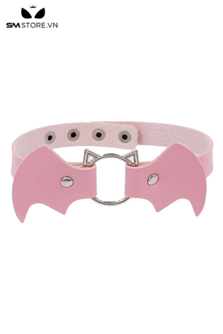 SMP199 - Chocker vòng cổ nữ mặt mèo rỗng mix hình cánh rơi