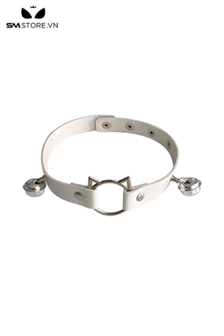 SMP202 - Choker vòng cổ nữ hình mặt mèo rỗng mix 2 chuông 2 bên