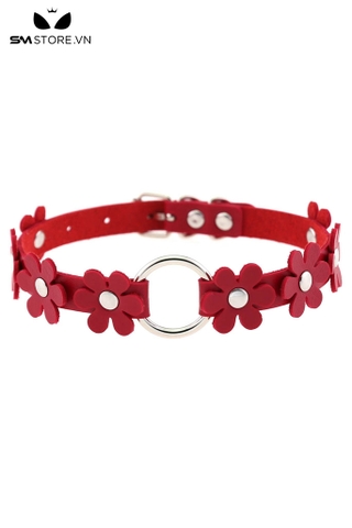 SMP206 -  Vòng cổ choker nữ thiết kế hình bông hoa 5 cánh bao quanh