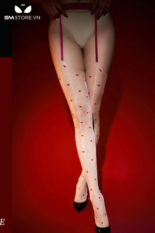 SMP211 - Garter đai kẹp vớ siêu mỏng sexy họa tiết hình trái tim