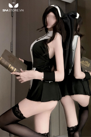 SMS885 - Váy ngủ cosplay sơ siêu ngắn hở lưng gợi cảm sexy