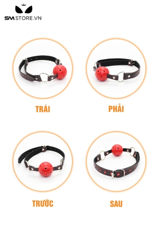 SMT023 - ball gag có lỗ với thiết kế dây quai hình trái tim