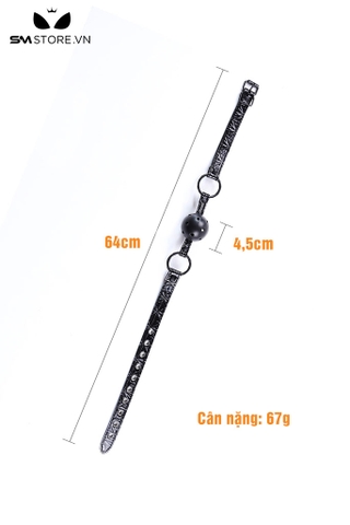 SMT027 - ball gag nhét miệng có lỗ thiết kế dây da bóng