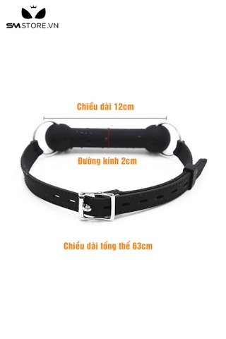 SMT028 - bit gag dạng thanh thiết kế dây đeo gài 9 nấc