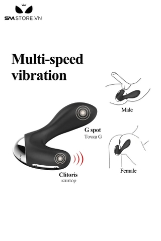SMT1463 - Butt plug hậu môn điều khiển từ xa có 7 chế độ rung