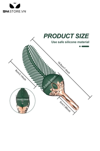 SMT1465 - Máy rung xanh ngụy trang lông vũ có 10 chế độ dài 18.8cm