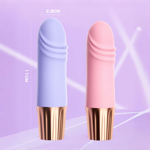 SMT1859 - Dương vật giả mini có 10 chế độ rung sạc điện dài 11cm