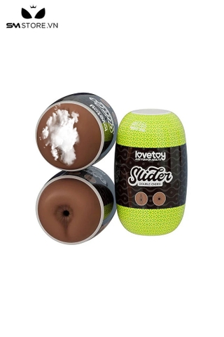 SMT1942 - Cốc thủ dâm mini nâu Lovetoy thiết kế 2 đầu bằng silicon