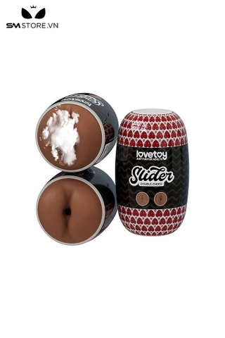 SMT1942 - Cốc thủ dâm mini nâu Lovetoy thiết kế 2 đầu bằng silicon