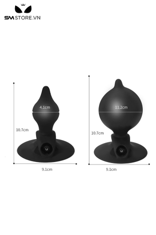 SMT3052 - Anal pump silicon bơm tay có đế hít tường dài 10.7cm
