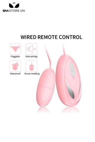 SMT3063 - Trứng rung tình yêu mini điều khiển có dây và 10 tần số rung