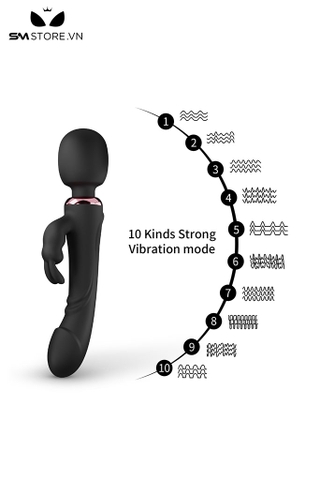 SMT2977 - Chày rung tình yêu nhánh tai thỏ có 10 chế độ và sạc điện