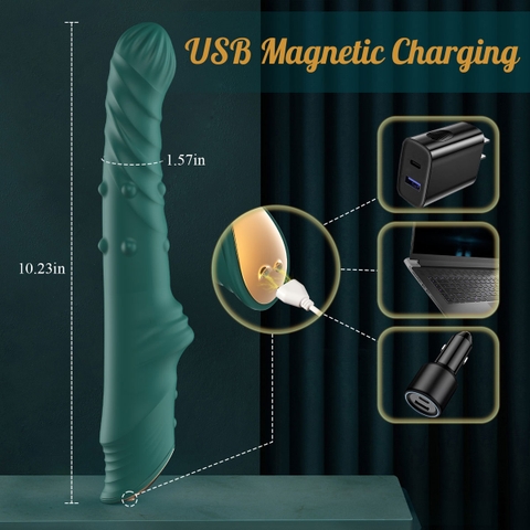 SMT2979 - Cu giả rung cầm tay có 2 vòng bi xoay và 5 tần số thụt